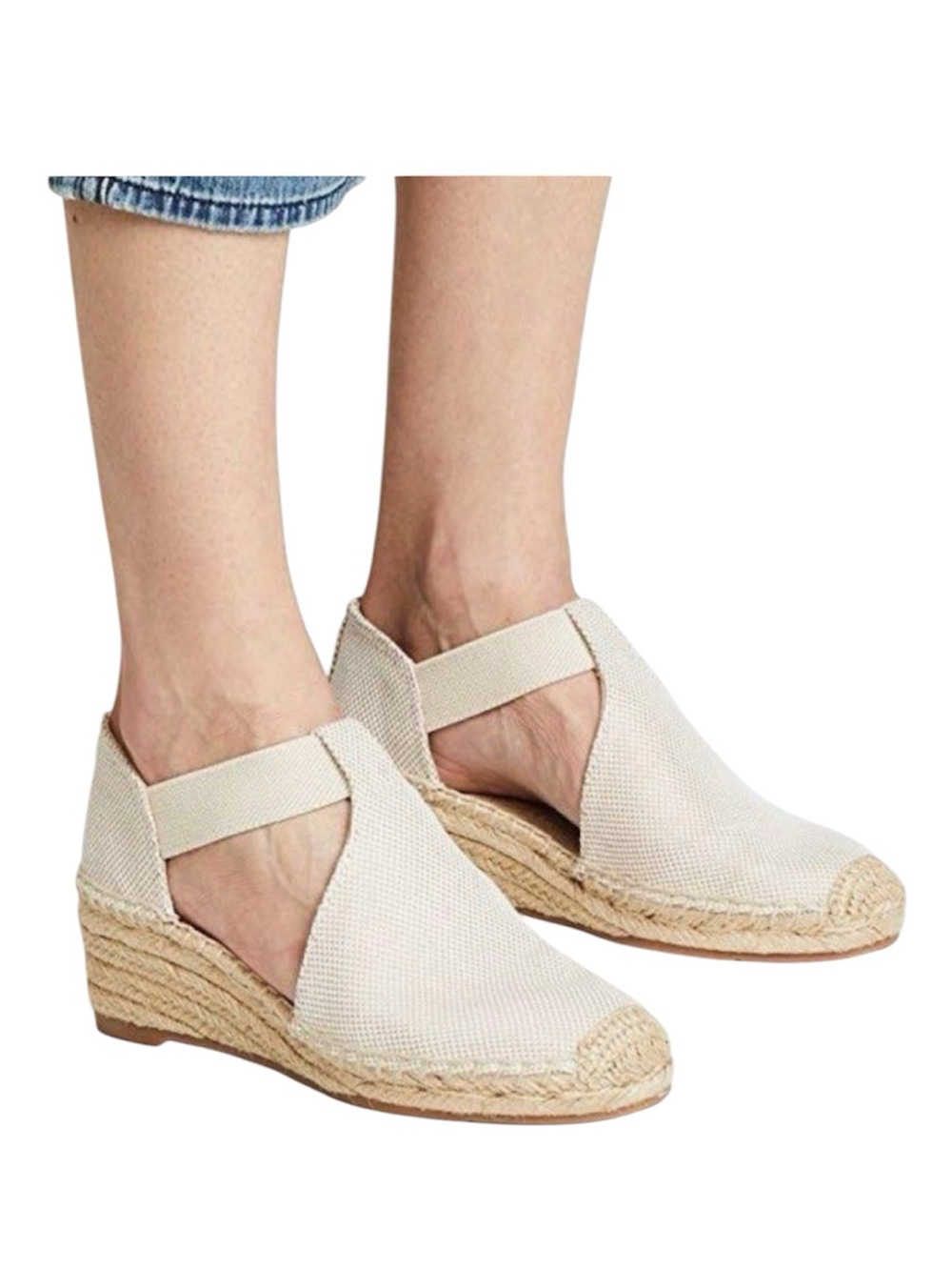 Tory Burch Catalina Wedge Espadrilles Size 10 New